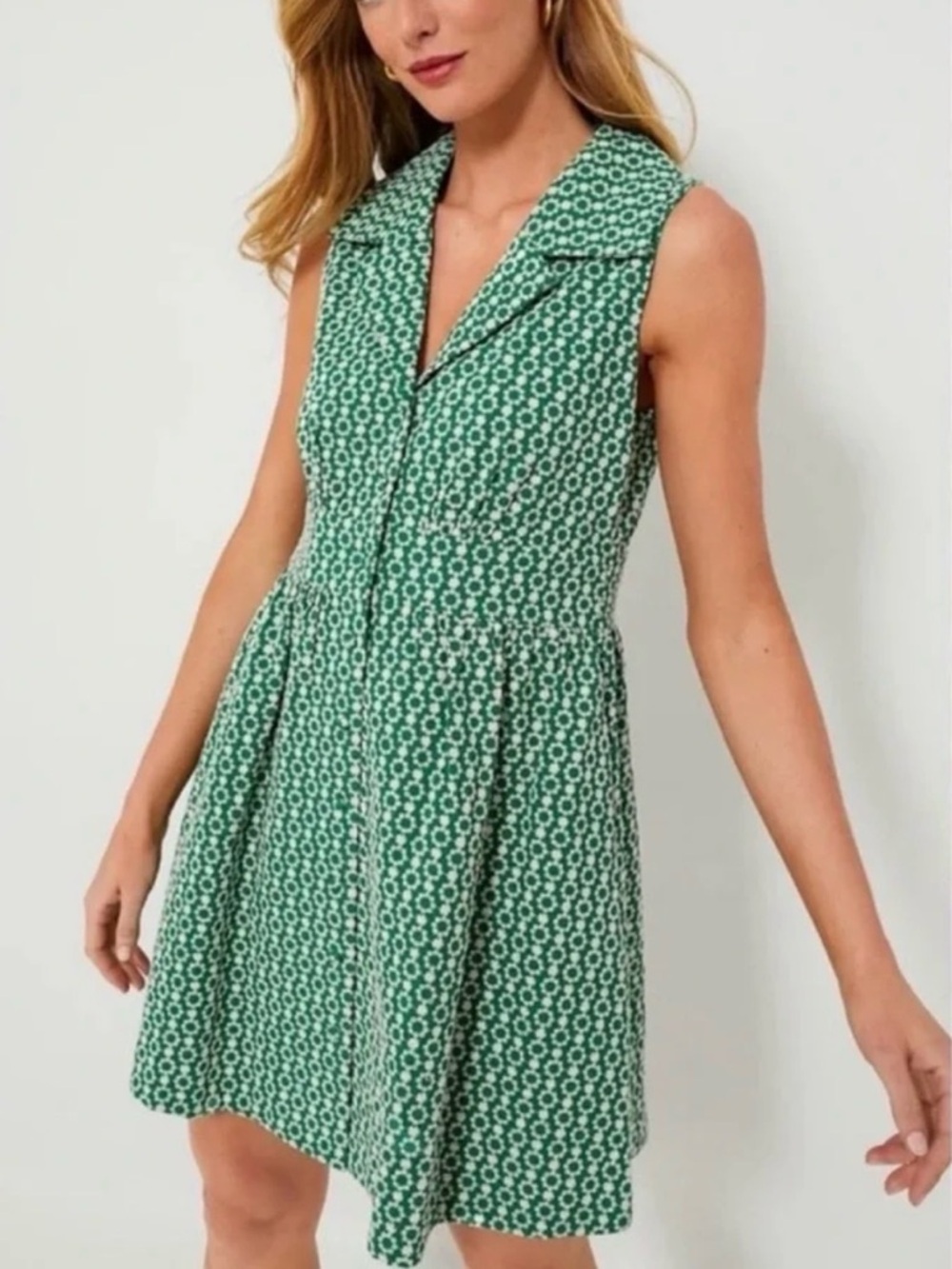 Tuckernuck Pomander Place Greenbriar Eyelet Noelle Shirt Dress - Picture 2 of 10